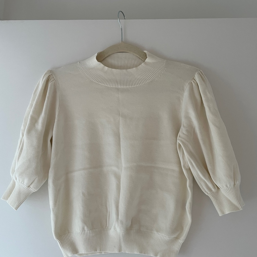 Sundays best puff sleeve turtle neck sweater